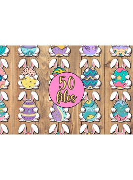 Σετ των 2 Intra απο ξύλο plywood 3mm-4mm πάχος 3D Πασχαλινό αυγό πολλαπλών στρώσεων PaperCut Δίασταση 1500x1500 cm INTRAFABR-93352256