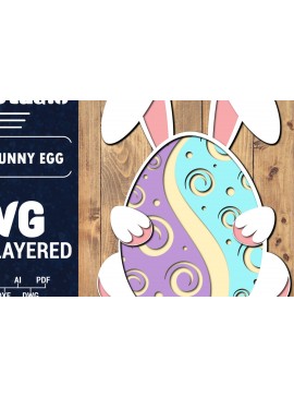 Σετ των 2 Intra απο ξύλο plywood 3mm-4mm πάχος 3D Πασχαλινό αυγό πολλαπλών στρώσεων PaperCut Δίασταση 1500x1500 cm INTRAFABR-91032766