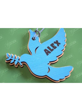 Σετ των 2 Intra απο ξύλο plywood 3mm-4mm πάχος Τρισδιάστατη πασχαλινή ετικέτα δώρου Σχεδίαση κοπής με λέιζερ Δίασταση 15x15 cm INTRAFABR-114806890