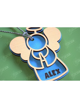 Σετ των 2 Intra απο ξύλο plywood 3mm-4mm πάχος Τρισδιάστατη πασχαλινή ετικέτα δώρου Σχεδίαση κοπής με λέιζερ Δίασταση 15x15 cm INTRAFABR-114807008