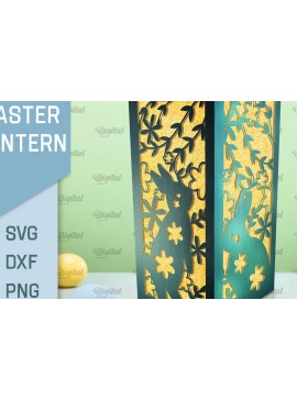 Σετ των 3 Intra απο ξύλο plywood 3mm-4mm πάχος Τρισδιάστατο Πασχαλινό Φανάρι Paper Cut Δίασταση 15x15 cm INTRAFABR-89176943