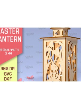 Σετ των 2 Intra απο ξύλο plywood 3mm-4mm πάχος 3D Πασχαλινό Φανάρι . 3D  Lantern Δίασταση 15x15 cm INTRAFABR-89837097