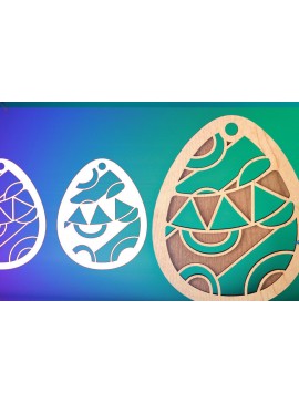 Σετ των 2 Intra απο ξύλο plywood 3mm-4mm πάχος 3D Πασχαλινή | Καλό Πάσχα Δίασταση 15x15 cm INTRAFABR-58219320