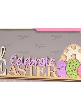 Intra απο ξύλο plywood 3mm-4mm πάχος Τρισδιάστατο Πασχαλινό σταντ με λέιζερ. Ευλογημένος Δίασταση 30x20 cm INTRAFABR-88287226