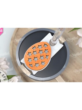 Σετ των 2 Intra απο ξύλο plywood 3mm-4mm πάχος Τρισδιάστατη Easter Stanley Topper Δίασταση 15x15 cm INTRAFABR-117657723