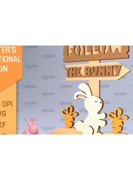 Σετ των 2 Intra απο ξύλο plywood 3mm-4mm πάχος τρισδιάστατης πινακίδας για το Πάσχα Δίασταση 15x15 cm INTRAFABR-90888609