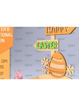 Σετ των 2 Intra απο ξύλο plywood 3mm-4mm πάχος τρισδιάστατης πινακίδας για το Πάσχα Δίασταση 15x15 cm INTRAFABR-90888939