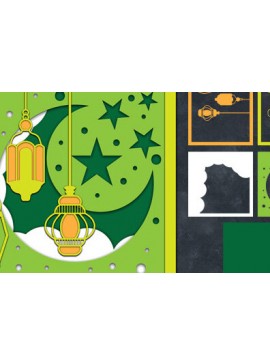 Σετ των 2 Intra απο ξύλο plywood 3mm-4mm πάχος 3d EMubarak Shadow Box Δίασταση 25x25 cm INTRAFABR-66282682