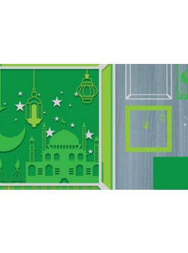 Σετ των 2 Intra απο ξύλο plywood 3mm-4mm πάχος 3d EMubarak Shadow Box Δίασταση 25x25 cm INTRAFABR-66374105