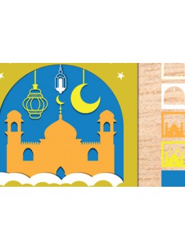 Σετ των 2 Intra απο ξύλο plywood 3mm-4mm πάχος 3d EMubarak Shadow Box Δίασταση 25x25 cm INTRAFABR-66282665