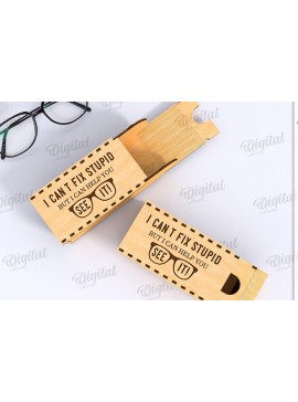 Σετ των 2 Intra απο ξύλο plywood 3mm-4mm πάχος Τρισδιάστατο κουτί γυαλιών κοπής με λέιζερ Δίασταση 30x20 cm INTRAFABR-122674043