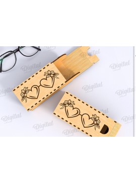 Σετ των 2 Intra απο ξύλο plywood 3mm-4mm πάχος Τρισδιάστατο κουτί γυαλιών κοπής με λέιζερ Δίασταση 30x20 cm INTRAFABR-122674197