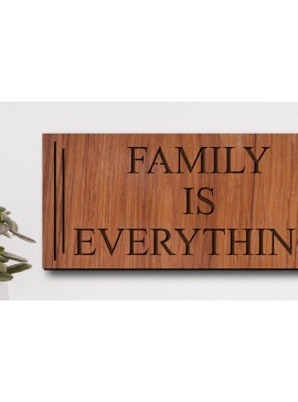 Σετ των 2 Intra απο ξύλο plywood 3mm-4mm πάχος Η 3D Family είναι τα πάντα Διακόσμηση επιγραφής τοίχου Δίασταση 30x20 cm INTRAFABR-28237847