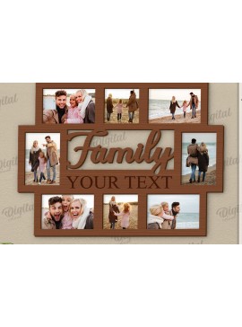 Σετ των 2 Intra απο ξύλο plywood 3mm-4mm πάχος Τρισδιάστατη οικογενειακή κορνίζα φωτογραφιών Δίασταση 20x30 cm INTRAFABR-121429866