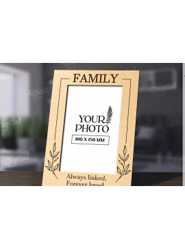 Σετ των 2 Intra απο ξύλο plywood 3mm-4mm πάχος Τρισδιάστατη οικογενειακή κορνίζα φωτογραφιών Δίασταση 20x30 cm INTRAFABR-118809330