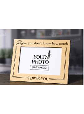 Σετ των 2 Intra απο ξύλο plywood 3mm-4mm πάχος Τρισδιάστατη οικογενειακή κορνίζα φωτογραφιών Δίασταση 20x30 cm INTRAFABR-118809399