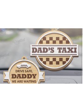 Σετ των 3 Intra απο ξύλο plywood 3mm-4mm πάχος Τρισδιάστατη γούρι αυτοκινήτου για τη γιορτή του πατέρα Δίασταση 4x4 cm INTRAFABR-120586939