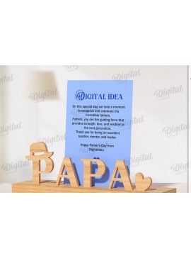 Σετ των 2 Intra απο ξύλο plywood 3mm-4mm πάχος Τρισδιάστατη θήκη κάρτας για τη γιορτή του πατέρα Δίασταση 30x20 cm INTRAFABR-119264954