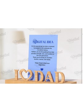 Intra απο ξύλο plywood 3mm-4mm πάχος Τρισδιάστατη θήκη κάρτας για τη γιορτή του πατέρα Δίασταση 30x20 cm INTRAFABR-119265031