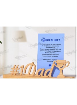 Σετ των 2 Intra απο ξύλο plywood 3mm-4mm πάχος Τρισδιάστατη θήκη κάρτας για τη γιορτή του πατέρα Δίασταση 30x20 cm INTRAFABR-119265172