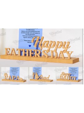 Σετ των 2 Intra απο ξύλο plywood 3mm-4mm πάχος Τρισδιάστατη θήκη κάρτας για τη γιορτή του πατέρα Δίασταση 30x20 cm INTRAFABR-119261816