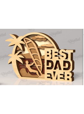 Intra απο ξύλο plywood 3mm-4mm πάχος Τρισδιάστατη για τη γιορτή του πατέρα Δίασταση 30x20 cm INTRAFABR-119490792