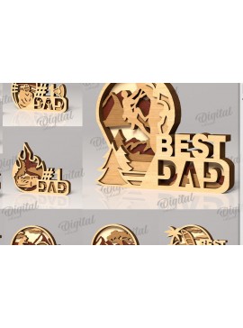 Intra απο ξύλο plywood 3mm-4mm πάχος 3D διακοσμητικών στρωμάτων για τη γιορτή του πατέρα Δίασταση 30x20 cm INTRAFABR-119316409