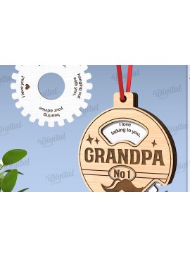 Σετ των 3 Intra απο ξύλο plywood 3mm-4mm πάχος Τρισδιάστατο στολίδι για την Ημέρα του Πατέρα Δίασταση 8x8 cm INTRAFABR-119317891