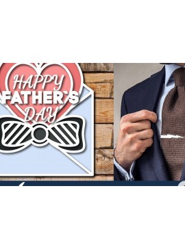 Σετ των 2 Intra απο ξύλο plywood 3mm-4mm πάχος Τρισδιάστατο κομμένο για την Ημέρα του Πατέρα Δίασταση 15x15 cm INTRAFABR-30834170