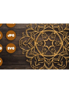 Intra απο ξύλο plywood 3mm-4mm πάχος 3D Floral Mandala για Cricut Δίασταση 30x30 cm INTRAFABR-77262592
