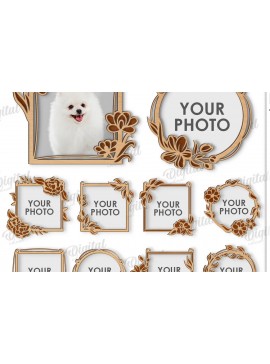 Intra απο ξύλο plywood 3mm-4mm πάχος κορνίζες 3D Floral Δίασταση 20x30 cm INTRAFABR-119075251