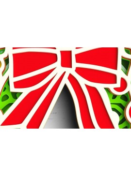 Σετ των 2 Intra απο ξύλο plywood 3mm-4mm πάχος 3D Floral στεφάνι 6 Layers Δίασταση 30x30 cm INTRAFABR-77143901