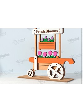 Σετ των 2 Intra απο ξύλο plywood 3mm-4mm πάχος τρισδιάστατη διακόσμηση λουλουδιών αγοράς Δίασταση 30x20 cm INTRAFABR-119198781