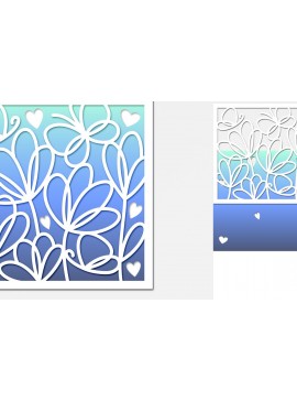 Σετ των 3 Intra απο ξύλο plywood 3mm-4mm πάχος 3d Flowers Shadow Box, 3d Layered Card Δίασταση 8x8 cm INTRAFABR-75314197