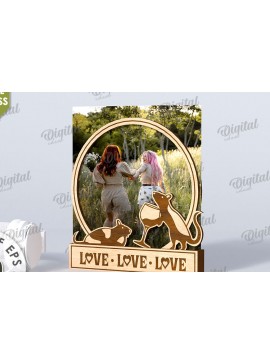 Σετ των 2 Intra απο ξύλο plywood 3mm-4mm πάχος Τρισδιάστατη αστεία κορνίζα φωτογραφιών Δίασταση 20x30 cm INTRAFABR-116268689
