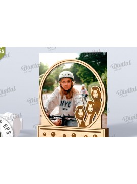 Σετ των 2 Intra απο ξύλο plywood 3mm-4mm πάχος Τρισδιάστατη αστεία κορνίζα φωτογραφιών Δίασταση 20x30 cm INTRAFABR-116268523