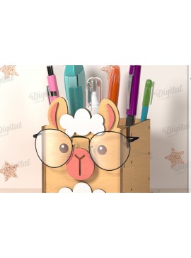 Σετ των 2 Intra απο ξύλο plywood 3mm-4mm πάχος Τρισδιάστατα γυαλιά και θήκη για μολύβι Δίασταση 30x20 cm INTRAFABR-122067682