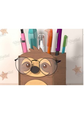 Σετ των 2 Intra απο ξύλο plywood 3mm-4mm πάχος Τρισδιάστατα γυαλιά και θήκη για μολύβι Δίασταση 30x20 cm INTRAFABR-122067841