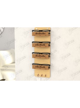 Σετ των 2 Intra απο ξύλο plywood 3mm-4mm πάχος Τρισδιάστατη θήκη γυαλιών κοπής με λέιζερ | CNC Δίασταση 15x15 cm INTRAFABR-123095501