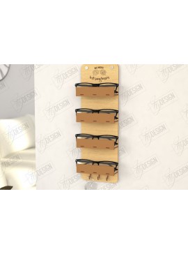 Σετ των 2 Intra απο ξύλο plywood 3mm-4mm πάχος Τρισδιάστατη θήκη γυαλιών κοπής με λέιζερ | CNC Δίασταση 15x15 cm INTRAFABR-123095502