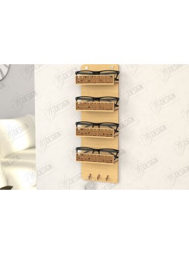 Σετ των 2 Intra απο ξύλο plywood 3mm-4mm πάχος Τρισδιάστατη θήκη γυαλιών κοπής με λέιζερ | CNC Δίασταση 15x15 cm INTRAFABR-123095506