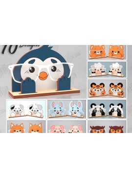 Σετ των 2 Intra απο ξύλο plywood 3mm-4mm πάχος 3D Glasses Holders |CNC Δίασταση 15x15 cm INTRAFABR-121598388