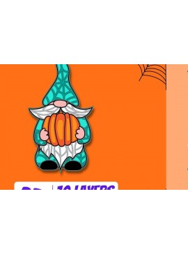 Σετ των 2 Intra απο ξύλο plywood 3mm-4mm πάχος 3D Gnome 2 Δίασταση 30x20 cm INTRAFABR-16277225