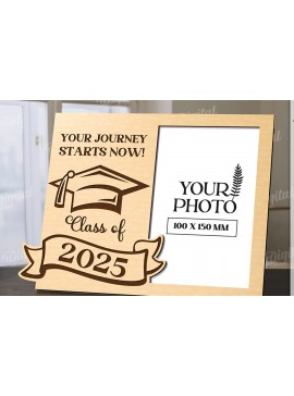 Σετ των 2 Intra απο ξύλο plywood 3mm-4mm πάχος 3D Graduation Κορνίζα Δίασταση 20x30 cm INTRAFABR-120713751