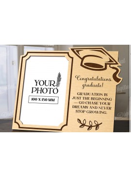 Σετ των 2 Intra απο ξύλο plywood 3mm-4mm πάχος 3D Graduation Κορνίζα Δίασταση 20x30 cm INTRAFABR-120713919