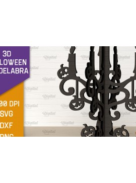 Σετ των 2 Intra απο ξύλο plywood 3mm-4mm πάχος Τρισδιάστατη αποκριάτικη με καντήλια Δίασταση 15x15 cm INTRAFABR-103851663