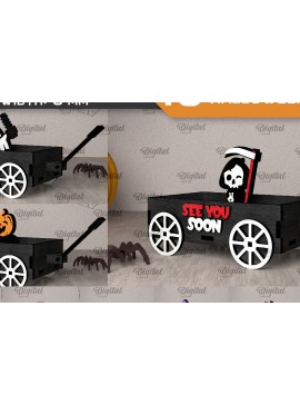 Σετ των 2 Intra απο ξύλο plywood 3mm-4mm πάχος Δέσμη κοπής με λέιζερ τρισδιάστατα καρότσια αποκριών Δίασταση 15x15 cm INTRAFABR-106137826