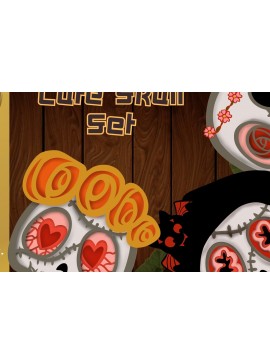 Intra απο ξύλο plywood 3mm-4mm πάχος Τρισδιάστατο χαριτωμένο κρανίο αποκριών. Δίασταση 2048x2048 cm INTRAFABR-77624786