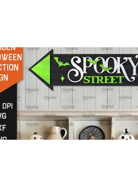 Σετ των 2 Intra απο ξύλο plywood 3mm-4mm πάχος Τρισδιάστατη αποκριάτικη πινακίδα κατεύθυνσης κοπής με λέιζερ Δίασταση 15x15 cm INTRAFABR-106665001