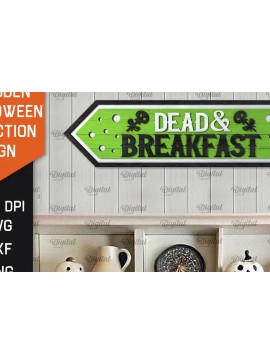 Σετ των 2 Intra απο ξύλο plywood 3mm-4mm πάχος Τρισδιάστατη αποκριάτικη πινακίδα κατεύθυνσης κοπής με λέιζερ Δίασταση 15x15 cm INTRAFABR-106665134